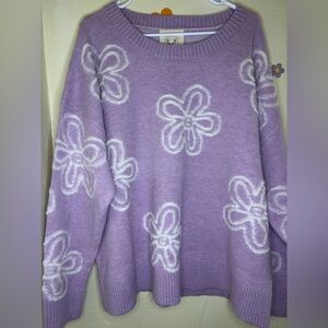 Fantastic Fawn Oversized Floral Sweater (28 Ptp)